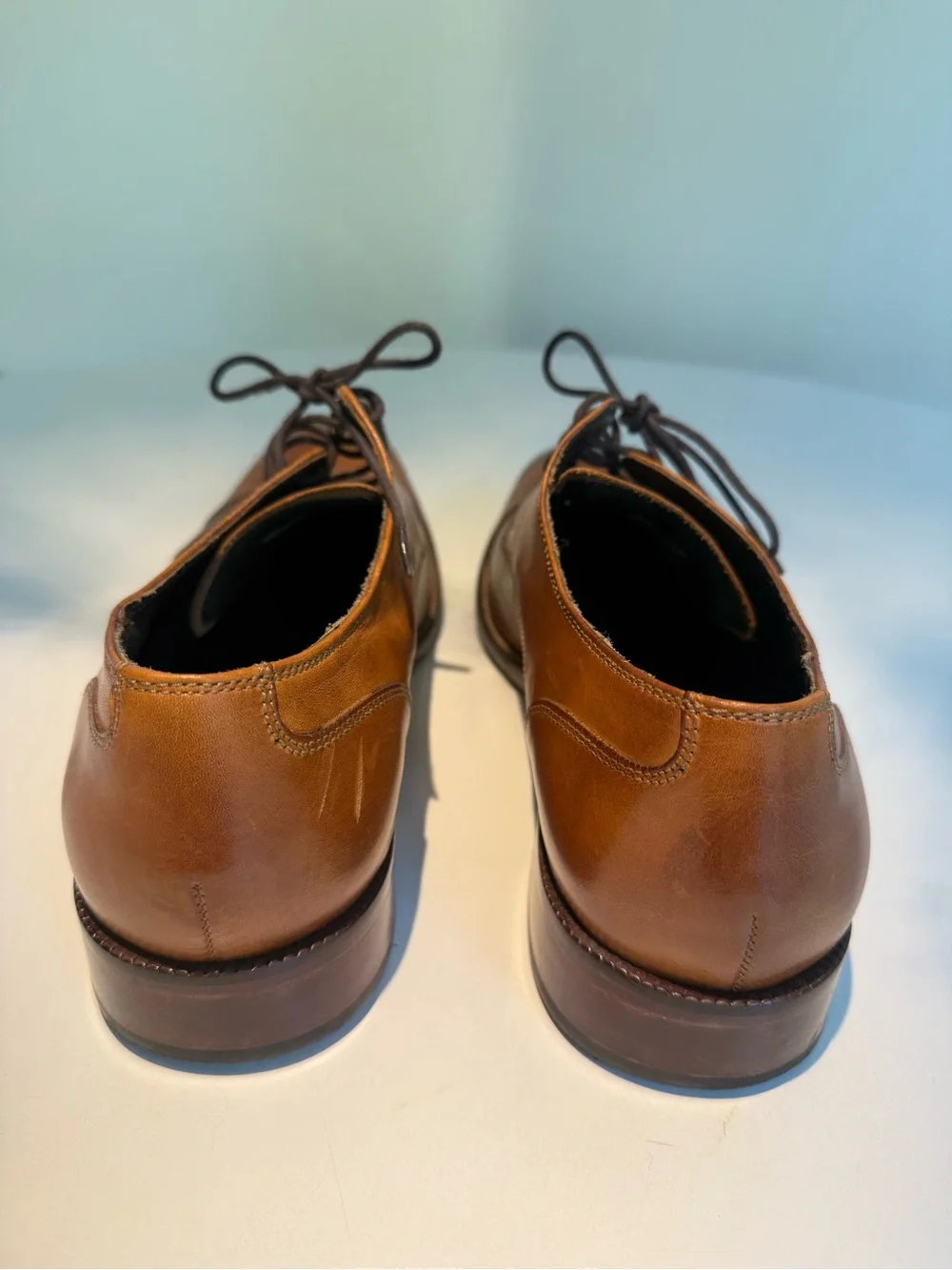 Cole Haan Men's British Tan Leather Cap Toe Oxford Dress Shoes Size C24120